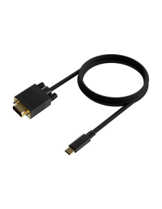 AISENS Cable Conversor USB-C a VGA, USB-C M-HDB15 M, Negro, 0.8M 2