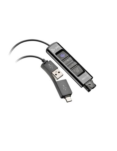 HP Poly Adaptador negro Poly DA85-M USB a QD compatible con TAA