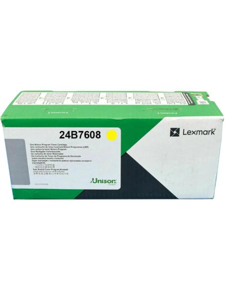 Lexmark 24B7608 cartucho de tóner 1 pieza(s) Original Amarillo