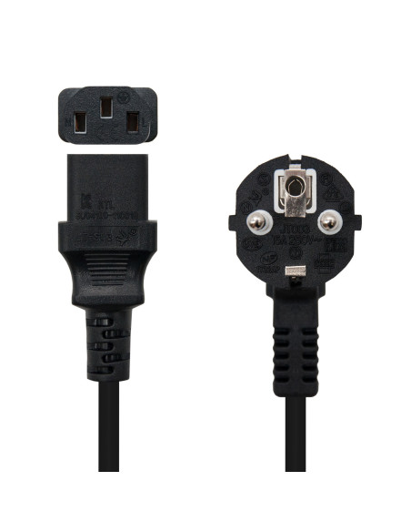 Nanocable Cable Alimentación CPU, CEE7 M-C13 H, Negro, 2 m