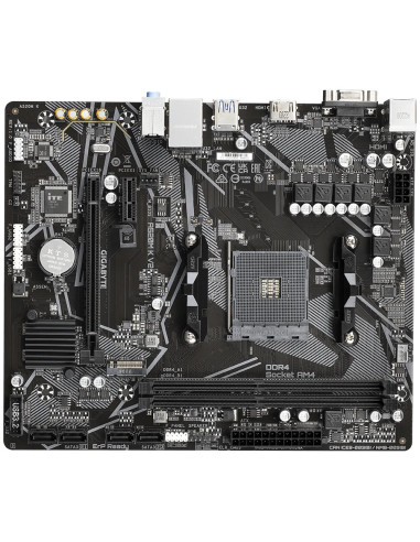 GIGABYTE Placa base A520M K V2 - Compatible con CPUs AMD Ryzen serie 5000 AM4, hasta 5100MHz DDR4 (OC), PCIe Gen3 x4 M.2, LAN