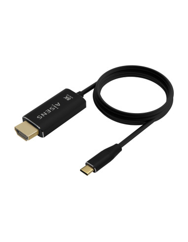 AISENS Cable Conversor Aluminio USB-C A HDMI 2.1 8k@60Hz, USB-C M-HDMI M, Negro, 2.0m