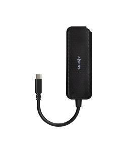 AISENS Hub USB 3.1 USB-C, USB-C M-4x Tipo A H, Negro, 15cm 2