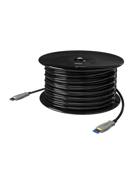AISENS Cable HDMI V2.0 AOC Premium Alta Velocidad   Hec 4K@60Hz 4 4 4 18Gbps, A M-A M, Negro, 70m