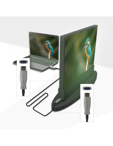 AISENS Cable HDMI V2.0 AOC Premium Alta Velocidad   Hec 4K@60Hz 4 4 4 18Gbps, A M-A M, Negro, 70m