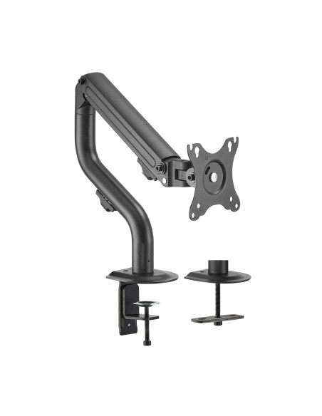AISENS Soporte de Mesa ECO Contrapeso Giratorio e Inclinable para Monitor TV 8Kg (3 Pivotes, 1 Brazo) de 17-32, Negro