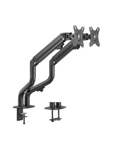 AISENS Soporte de Mesa ECO Contrapeso Giratorio e Inclinable para Monitor TV 8Kg (3 Pivotes, 2 Brazos) de 17-32, Negro 2