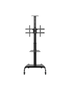 AISENS Soporte de Suelo ECO con Ruedas y Manivela, Bandeja para DVD y Soporte de Cámara para Monitor TV 50Kg de 37-70, Negro 2