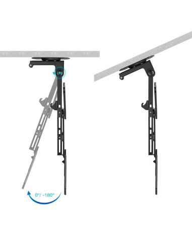 TooQ Soporte de Techo para Pantallas 23"-55", Negro