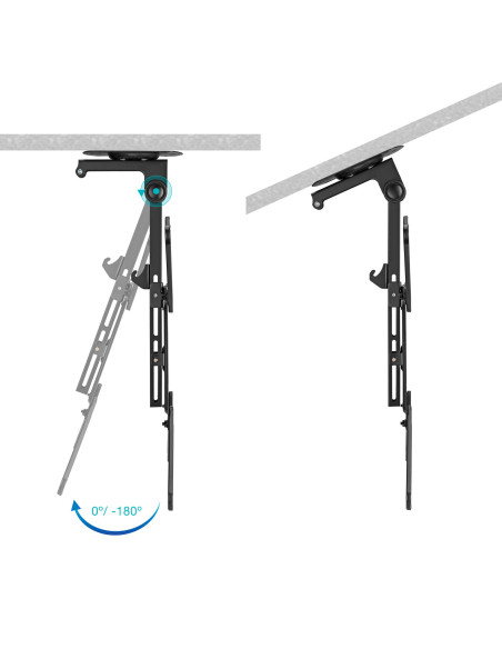 TooQ Soporte de Techo para Pantallas 23"-55", Negro