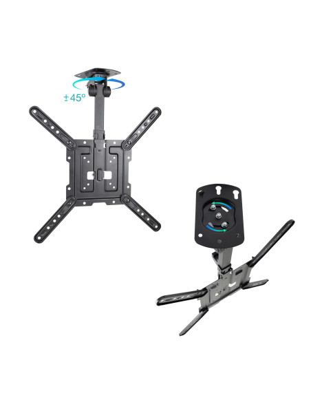 TooQ Soporte de Techo para Pantallas 23"-55", Negro