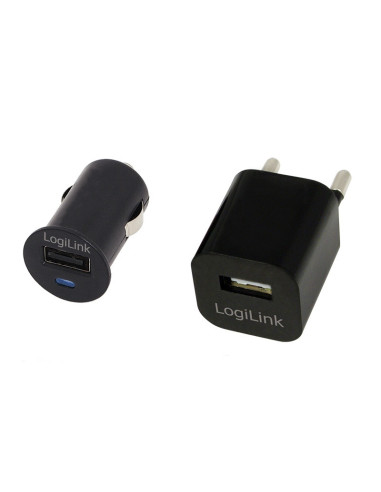 LogiLink PA0076 adaptador e inversor de corriente Auto Interior Negro