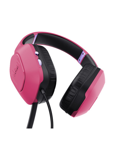 Trust GXT 415P Zirox Auriculares Alámbrico Diadema Juego Rosa