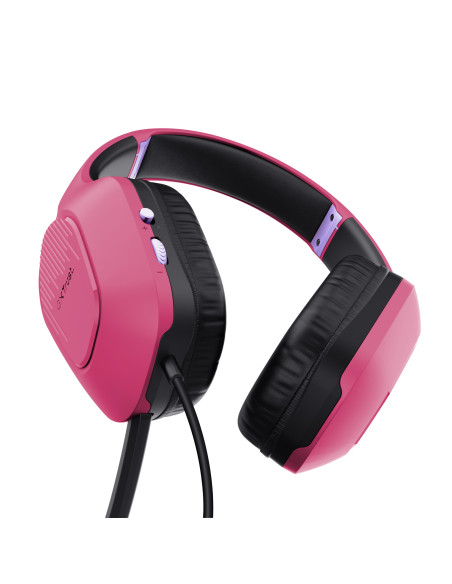 Trust GXT 415P Zirox Auriculares Alámbrico Diadema Juego Rosa