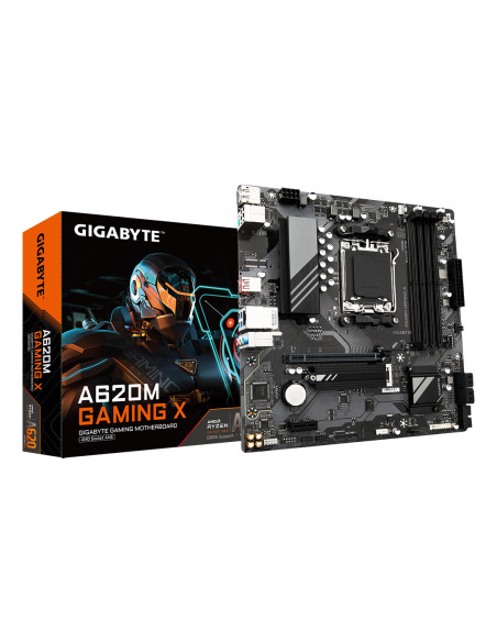 GIGABYTE A620M GAMING X Placa base - Soporta CPUs AMD Ryzen 8000, VRM digital de 8+2+1 fases, hasta 8000MHz DDR5 (OC), 1xPCIe