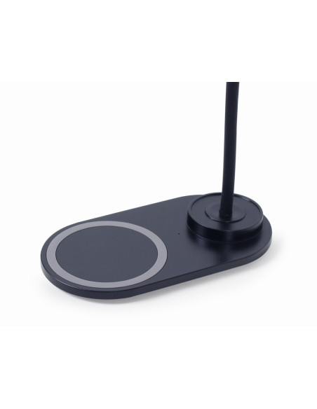 Gembird TA-WPC10-LED-01 cargador de dispositivo móvil Smartphone Negro CC Cargador inalámbrico Interior