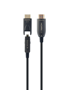 Gembird CCBP-HDMID-AOC-20M cable HDMI HDMI tipo A (Estándar) Negro