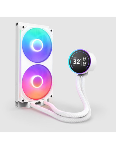 NZXT Kraken Elite 280 RGB Procesador Sistema de refrigeración líquida todo en uno 14 cm Blanco 1 pieza(s)