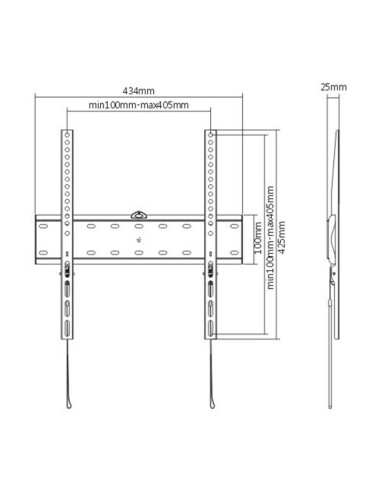 Gembird WM-55F-02 soporte para TV 139,7 cm (55") Negro