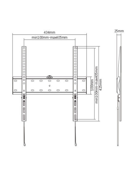 Gembird WM-55F-02 soporte para TV 139,7 cm (55") Negro