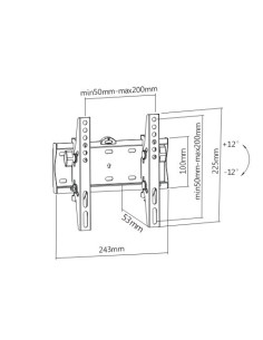 Gembird WM-42T-02 soporte para TV 106,7 cm (42") Negro 2