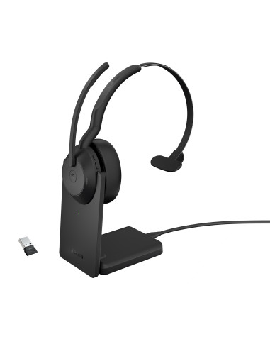 Jabra Evolve2 55 Auriculares Inalámbrico y alámbrico Diadema Oficina Centro de llamadas Bluetooth Base de carga Negro