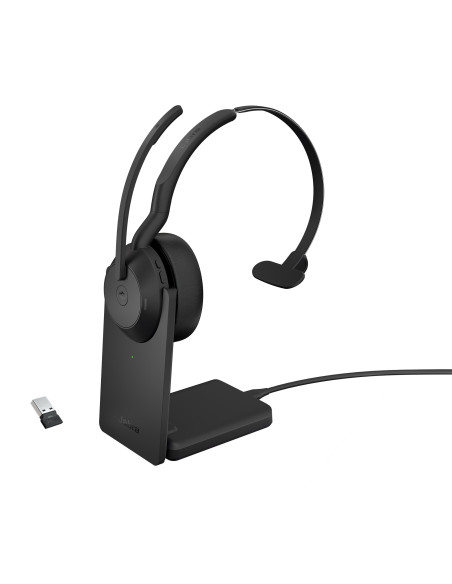 Jabra Evolve2 55 Auriculares Inalámbrico y alámbrico Diadema Oficina Centro de llamadas Bluetooth Base de carga Negro