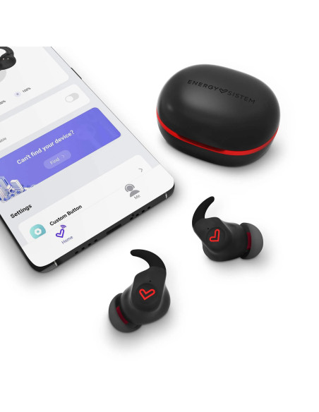 Energy Sistem Freestyle Auriculares True Wireless Stereo (TWS) Dentro de oído Deportes Bluetooth Negro, Rojo