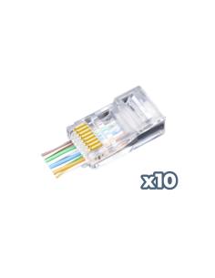 Phasak Conector FastCrimp Cat.6 UTP AWG22 a 24 (10) - PHK 2240