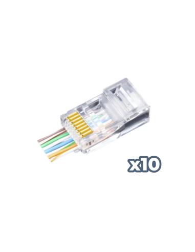 Phasak Conector FastCrimp Cat.6 UTP AWG22 a 24 (10) - PHK 2240