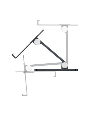 AISENS Soporte de Sobremesa Tamaño XXL Ajustable (2 Pivotes) para Movil   Tablet, Gris