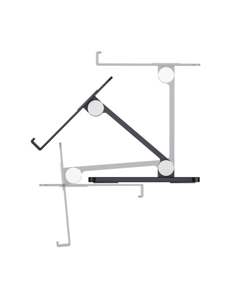 AISENS Soporte de Sobremesa Tamaño XXL Ajustable (2 Pivotes) para Movil   Tablet, Gris