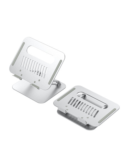 AISENS Soporte de Sobremesa XL 10-17 Ajustable para Portatil   Tablet, Plata