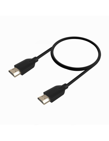 AISENS Cable HDMI V2.0 CCS Premium Alta Velocidad   Hec 4K@60Hz 18Gbps, A M-A M, Negro, 0.5m