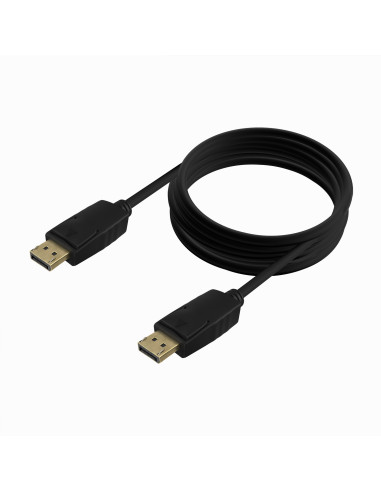 AISENS Cable DISPLAYPORT V1.2 CCS 4K@60Hz, DP M-DP M, Negro, 3.0m