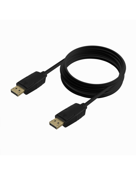 AISENS Cable DISPLAYPORT V1.2 CCS 4K@60Hz, DP M-DP M, Negro, 3.0m