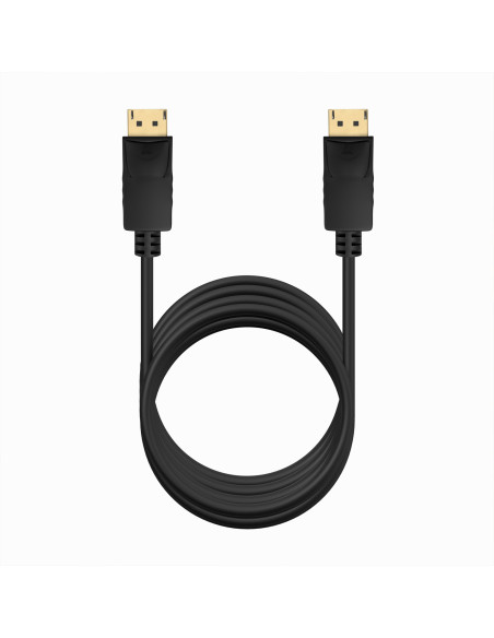 AISENS Cable DISPLAYPORT V1.2 CCS 4K@60Hz, DP M-DP M, Negro, 3.0m