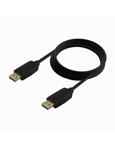 AISENS Cable DISPLAYPORT V1.2 CCS 4K@60Hz, DP M-DP M, Negro, 2.0m