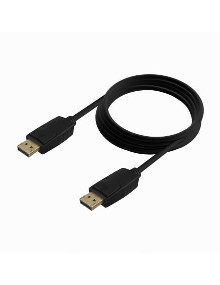 AISENS Cable DISPLAYPORT V1.2 CCS 4K@60Hz, DP M-DP M, Negro, 2.0m