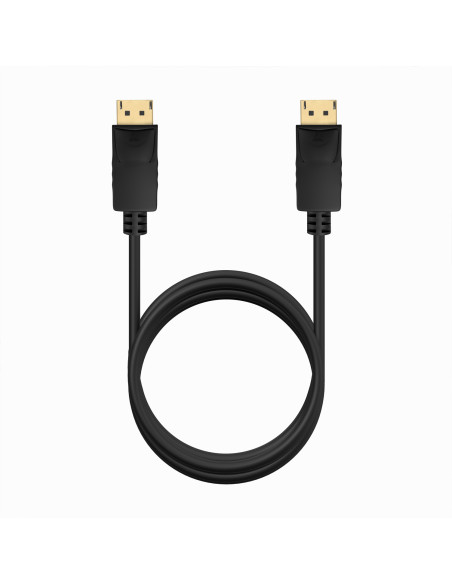 AISENS Cable DISPLAYPORT V1.2 CCS 4K@60Hz, DP M-DP M, Negro, 1.5m