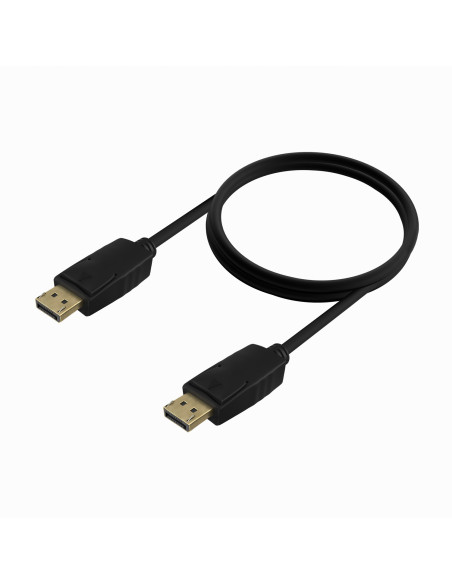 AISENS Cable DISPLAYPORT V1.2 CCS 4K@60Hz, DP M-DP M, Negro, 1.0m