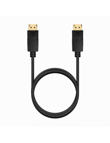 AISENS Cable DISPLAYPORT V1.2 CCS 4K@60Hz, DP M-DP M, Negro, 1.0m