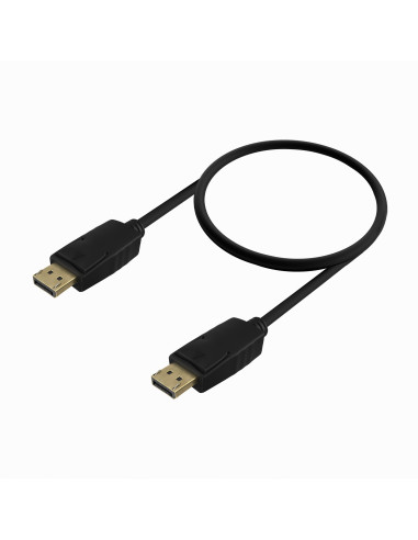 AISENS Cable DISPLAYPORT V1.2 CCS 4K@60Hz, DP M-DP M, Negro, 0.5m