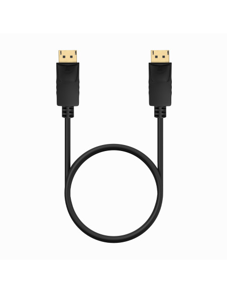 AISENS Cable DISPLAYPORT V1.2 CCS 4K@60Hz, DP M-DP M, Negro, 0.5m
