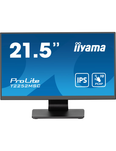 iiyama ProLite T2252MSC-B2 pantalla para PC 54,6 cm (21.5") 1920 x 1080 Pixeles Full HD LCD Pantalla táctil Negro
