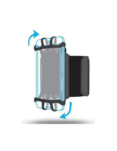 Mobilis ARM BAND 4-6IN . funda para teléfono móvil 15,2 cm (6") Brazalete caso Negro
