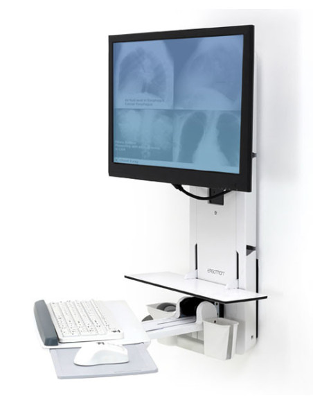 Ergotron 61-080-062 soporte para monitor 61 cm (24") Pared Blanco