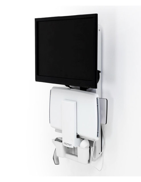 Ergotron 61-080-062 soporte para monitor 61 cm (24") Pared Blanco