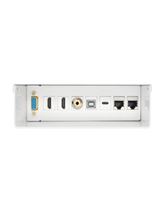 AISENS Caja de Conexiones VGA+JACK3.5+2xHDMI+1xUSB-C+1xUSB-B+2xRJ45 Cat.6A STP, Blanco 2