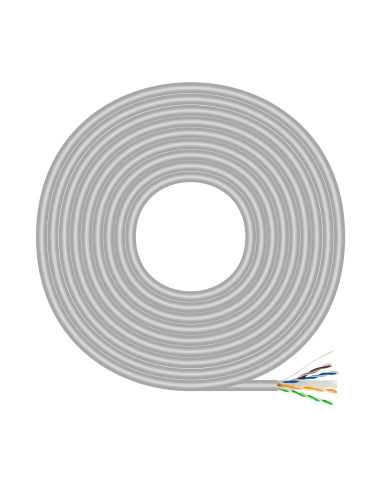 AISENS Cable de Red RJ45 Cat.6 UTP Rigido AWG23 CCA (Aleacion), Gris, 500m